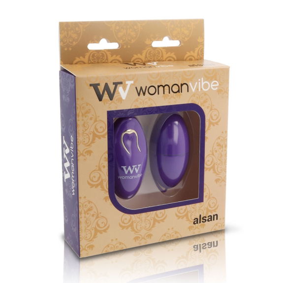 Alsán Ei Met Afstandsbediening Paars Silicone Zwart