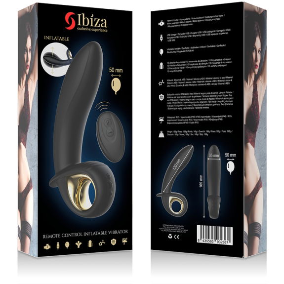 Ibiza - Krachtige Opblaasbare Vibrator Met Afstandsbedie