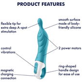 Satisfyer vibrator - A-Mazing 2 Vibrator Turquoise