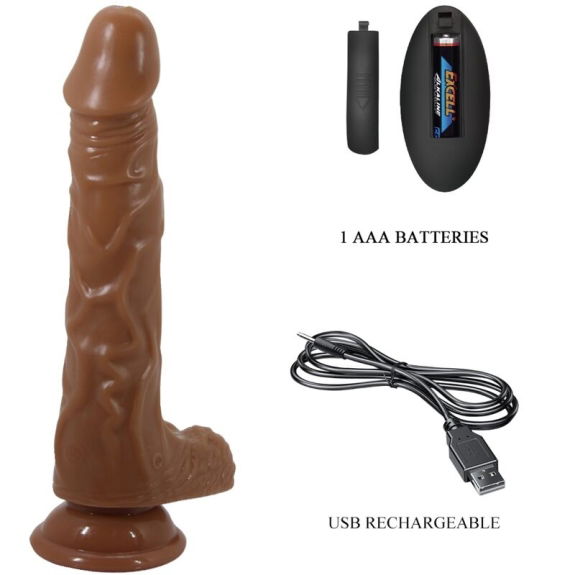 Realistische Vibrator met Afstandsbediening en Zuignap
