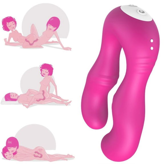 Seraph Vibrator Met Dubbele Afstandsbediening - Fuchsia