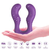 Seraph Vibrator: Dubbele Afstandsbediening Paars