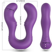 Seraph Vibrator: Dubbele Afstandsbediening Paars