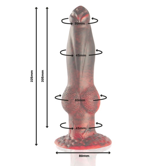 Prometheus Dildo Titan in Flames - Oplaadbare Afstandsbe