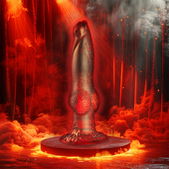 Prometheus Dildo Titan in Flames - Oplaadbare Afstandsbe