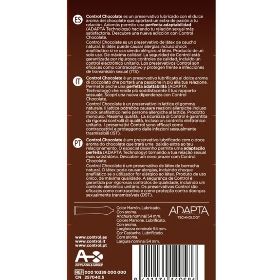 Control condoms - Adapta Chocolade Condooms 12 Stuks