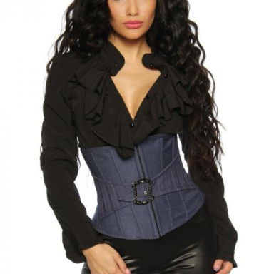 Jeanslook onderbust corset