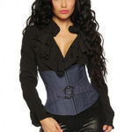 Jeanslook onderbust corset Jeanslook onderbust corset