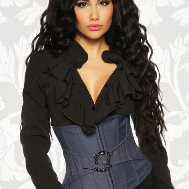 Jeanslook onderbust corset