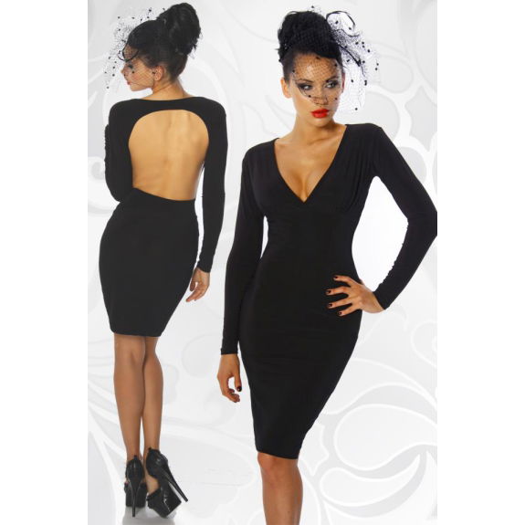 Little black dress open rug