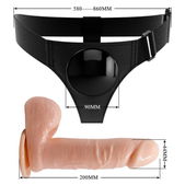 Universele Harnas Met Dildo 20 cm Natuurlijk