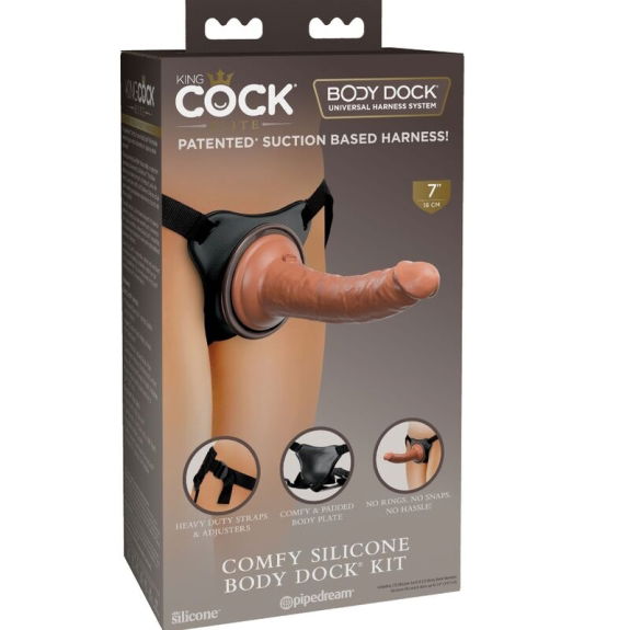 King cock - Elite Verstelbare Harnas Met Dildo 17.8 cm