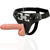 Deluxe Harnas Met Realistische Vibratie 18 cm -O- 4.5 cm