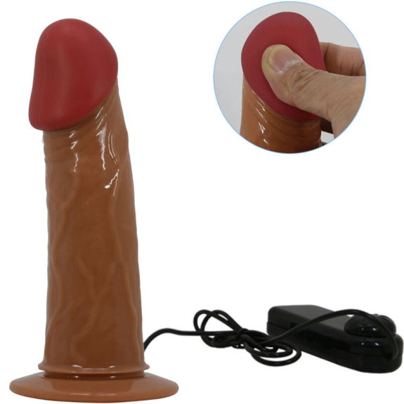 Starks Multi-Speed Vibration Dildo 17,5 cm Lichtbruin Starks Multi-Speed Vibration Dildo 17,5 cm Lichtbruin