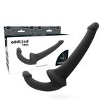 Dildo zonder harnas, Zwart 26 cm - 18 cm