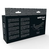 Addicted toys - Dildo zonder harnas, Zwart 26 cm - 18 cm
