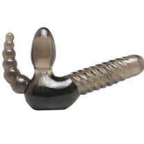 Strapless dubbele dildo met anale stimulator