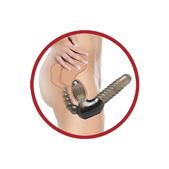 Strapless dubbele dildo met anale stimulator