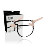 Fetish Submissive Harness - Dubbele Penetratie Flesh