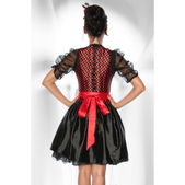 Dirndl zwart met rood schort