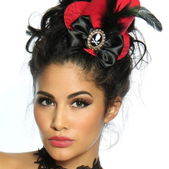 Mini cilinderhoed / fascinator