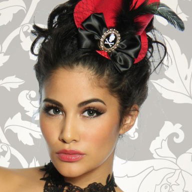 Mini cilinderhoed / fascinator