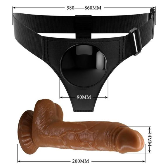 Harness Briefs Universeller Gurt mit Dildo Micheal 20 cm Harness Briefs Universeller Gurt mit Dildo Micheal 20 cm