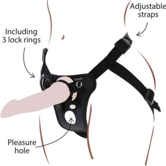 Get real - Strap-On Pleasure Harness Zwart