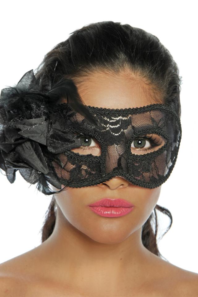 Extravagant masker zwart