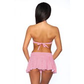 Push-up bikini gestreept rood-wit