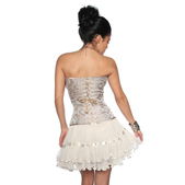Corset jaquard en satijn