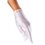 Korte satijnen handschoenen wit Korte satijnen handschoenen wit