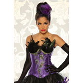 Burlesque corset zwart-paars