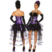 Burlesque corset zwart-paars