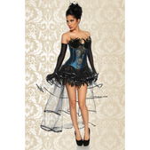Burlesque rok met sleep zwart