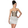 Strapless jurk met pailletten wit Strapless jurk met pailletten wit