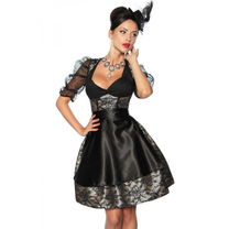 4-delige zwarte dirndl