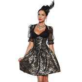 4-delige zwarte dirndl