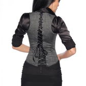 Grijs gemeleerd onderbust corset
