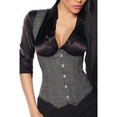 Grijs gemeleerd onderbust corset