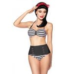 Vintage bandeau-bikini gestreept