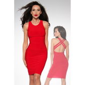 Cocktailjurk stretch rood