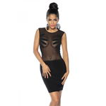 Partyjurk mesh top zwart