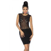 Partyjurk mesh top zwart