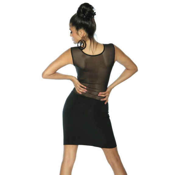 Partyjurk mesh top zwart