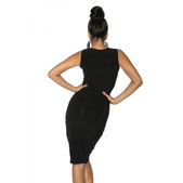 Partyjurk open mesh zwart