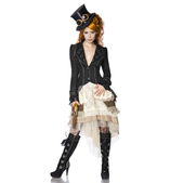 Lange steampunk jas