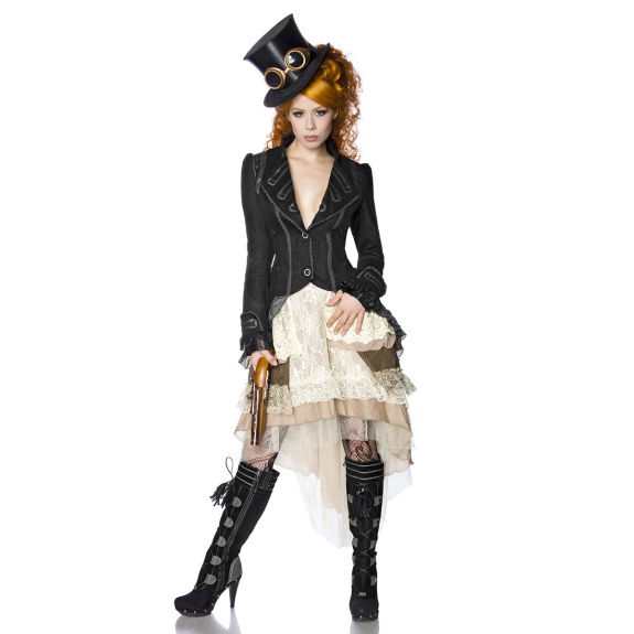 Lange steampunk jas