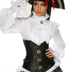 Onderbustcorset zwart siersluiting Onderbustcorset zwart siersluiting