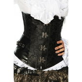 Onderbustcorset zwart siersluiting